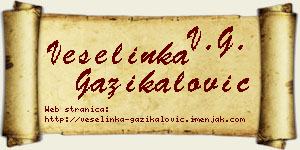 Veselinka Gazikalović vizit kartica